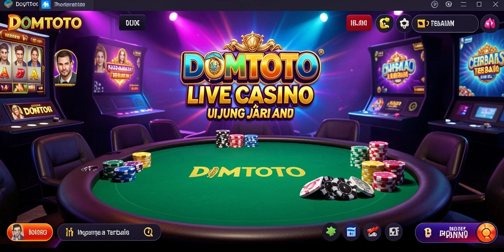 Tampilan gameplay Live Casino DOMTOTO yang memukau dan interaktif.