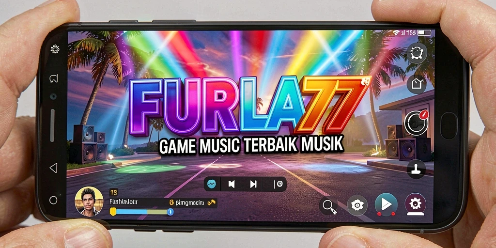 Screenshot gameplay FURLA77 yang menampilkan keseruan bermain musik.