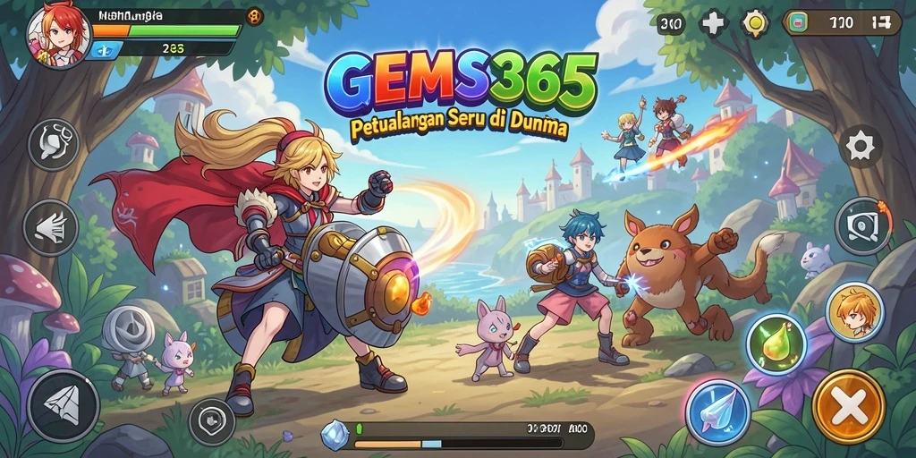 Tampilan gameplay menarik dengan karakter Anime beraksi.