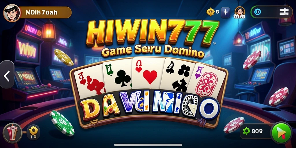 Tampilan gameplay seru HIWIN777 saat bermain Domino.