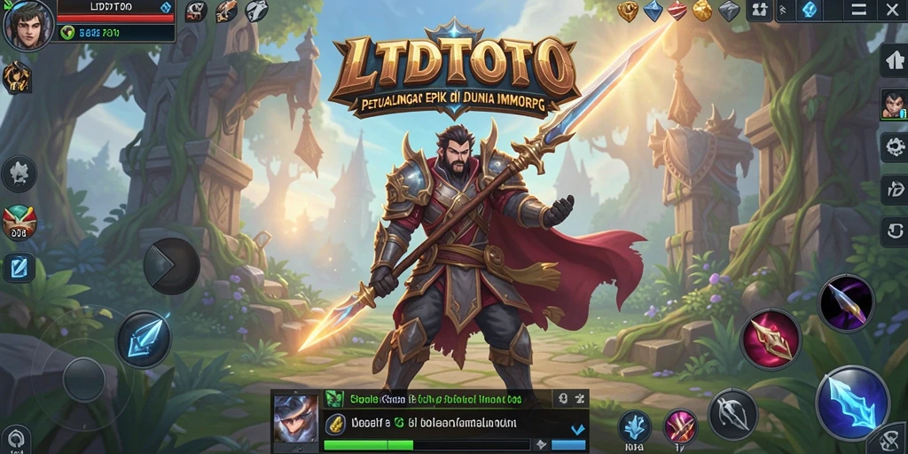 Screenshot LTDTOTO menampilkan pertarungan seru di dunia MMORPG.