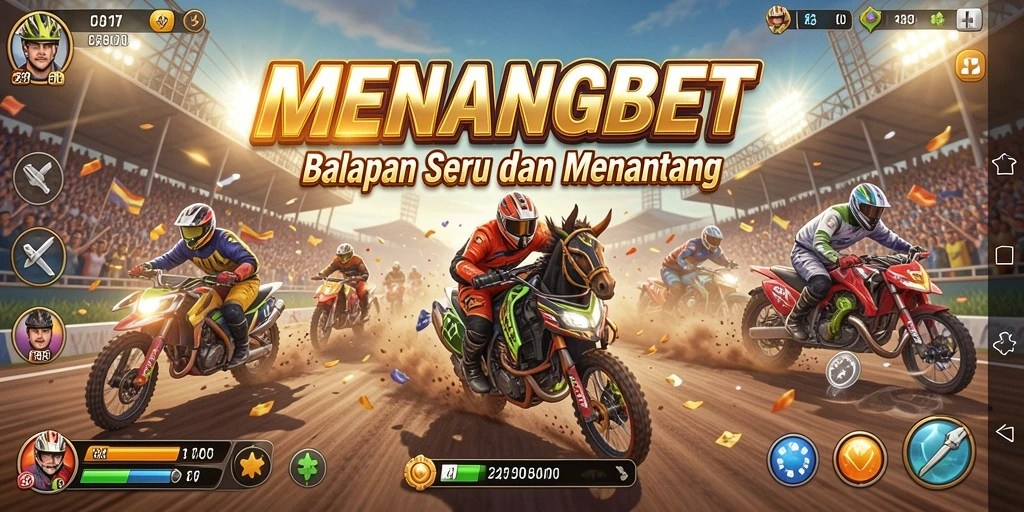 Gameplay intens balapan di dalam MENANGBET yang menantang.