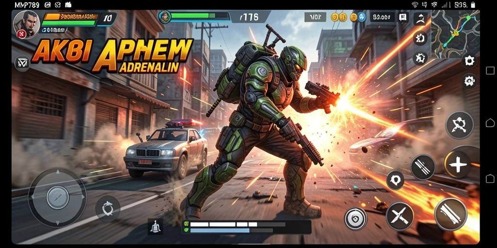 Tangkapan layar menunjukkan aksi seru di dalam game MVP789.