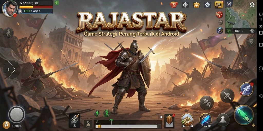 Tampilan gameplay yang mendebarkan dalam RAJASTAR.