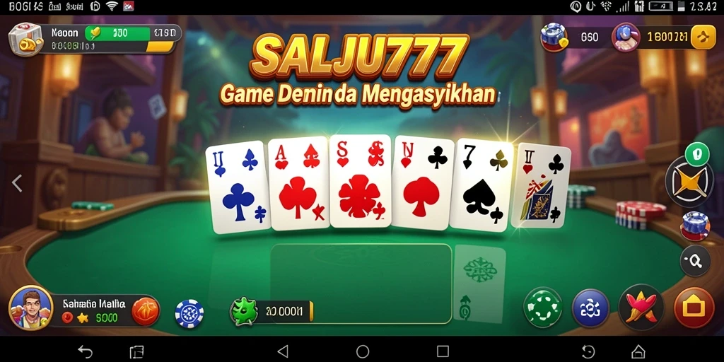 Screenshot gameplay SALJU777 menunjukkan keseruan bermain Domino.
