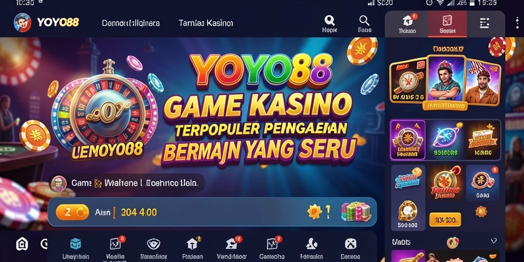 Screenshot utama menampilkan gameplay seru di YOYO88 kasino.