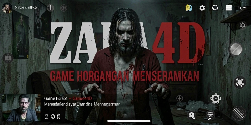 Tangkapan layar gameplay ZARA4D menampilkan suasana horor yang mencekam.