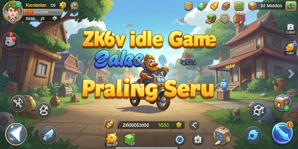 Screenshot gameplay ZK6 menampilkan karakter dan sumber daya yang sedang berkembang.